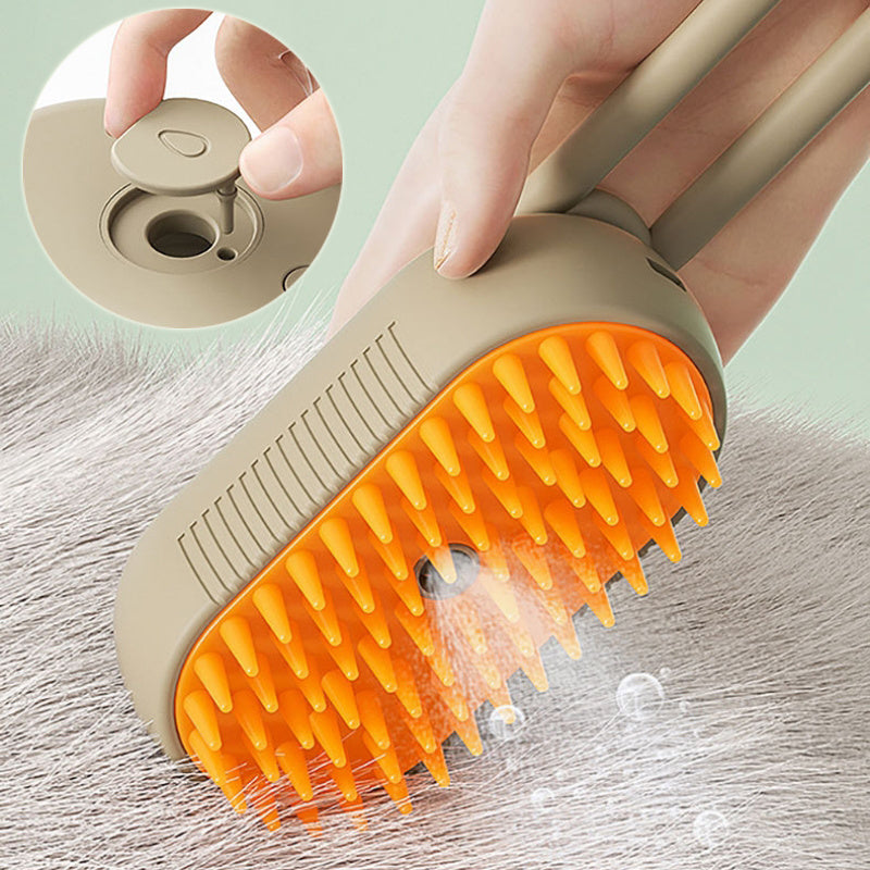 Cat Steam Brush Steamy Dog Brush 3 In 1 Electric Spray Cat Hair Brushes For Massage Pet