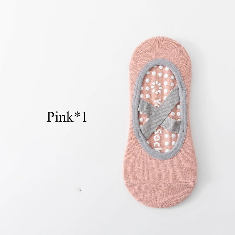 1/ 3Pair Professional Women Yoga Sock Silicone Anti-slip