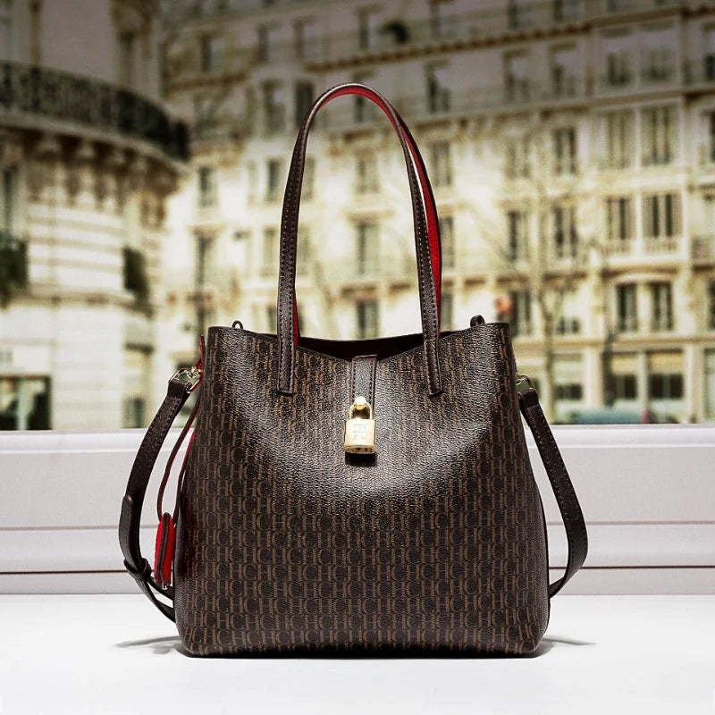CH Premium Versatile Leather Crossbody Bag Ladies