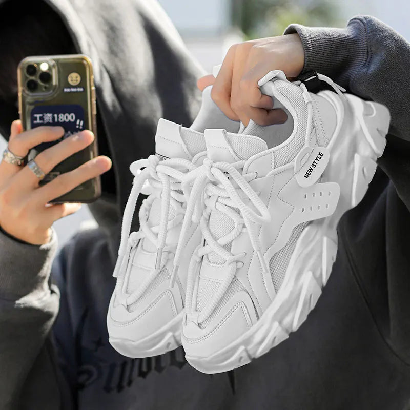 Men's Shoe Breathable Thick Soled Casual Comfort Sneakers