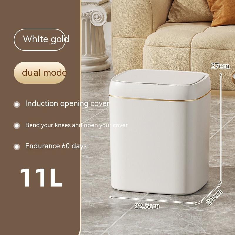 Smart Trash Can With Lid For Bedroom And Living Room Kitchen Storage Box Trash Can Induction Small Car Box Automatic Smart