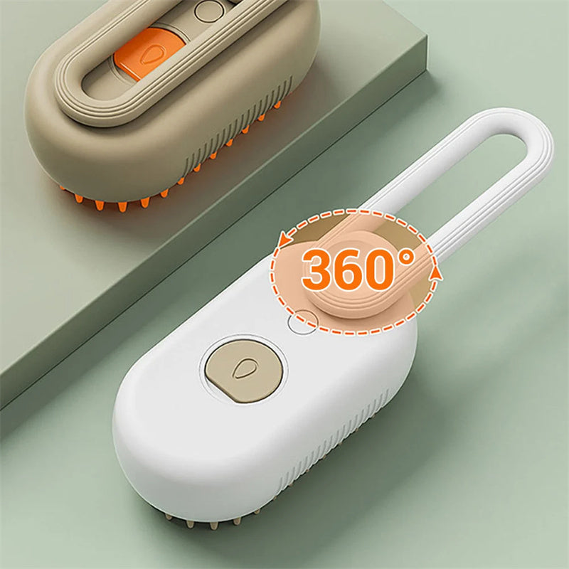 Cat Steam Brush Steamy Dog Brush 3 In 1 Electric Spray Cat Hair Brushes For Massage Pet