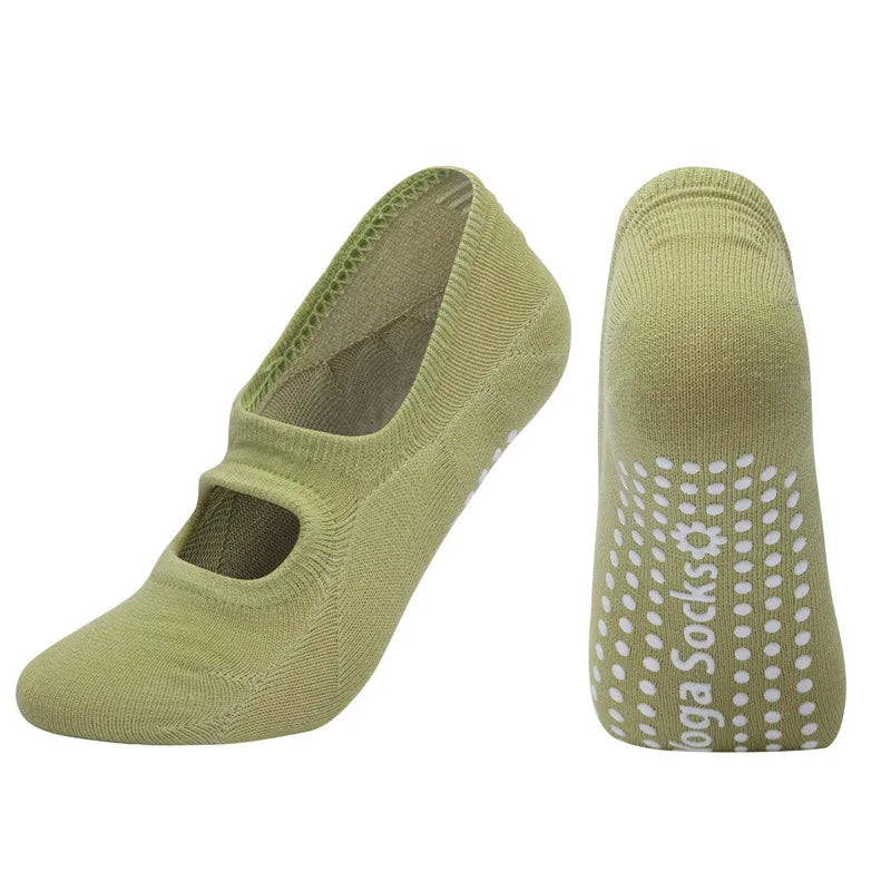 Silicone Anti-Slip Backless Yoga Socks Women
