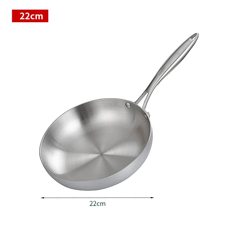 304 Stainless Steel Frying Pan, NonStick Pan Fried Steak Pot