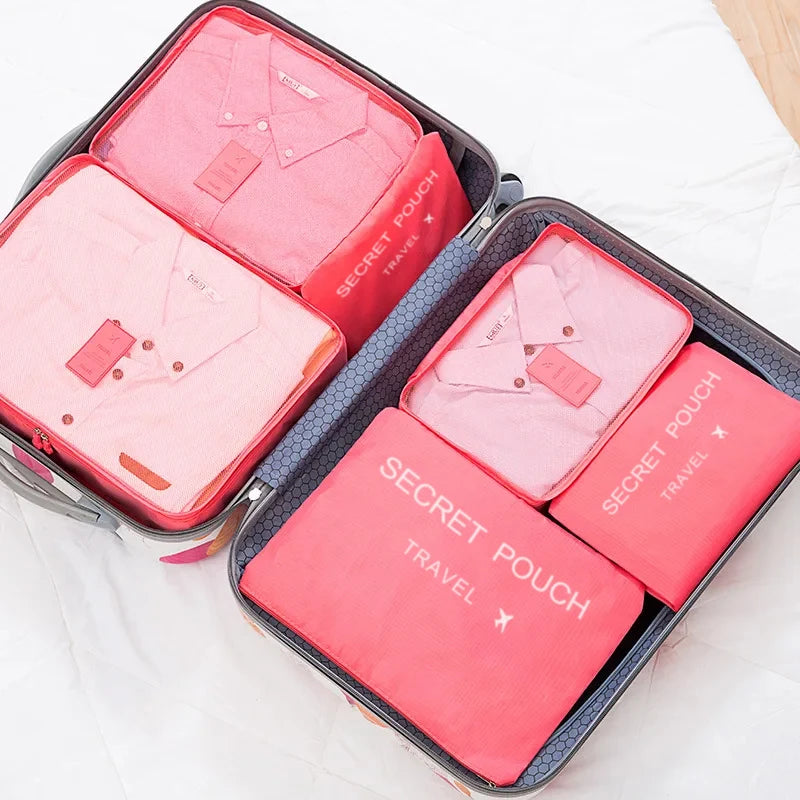 6 Pcs Travel Luggage Storage Bags, Versatile Lightweight Storage Pouch