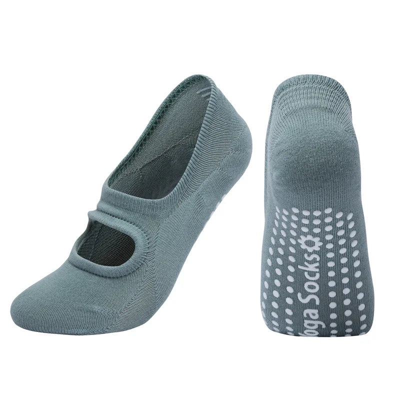 Silicone Anti-Slip Backless Yoga Socks Women