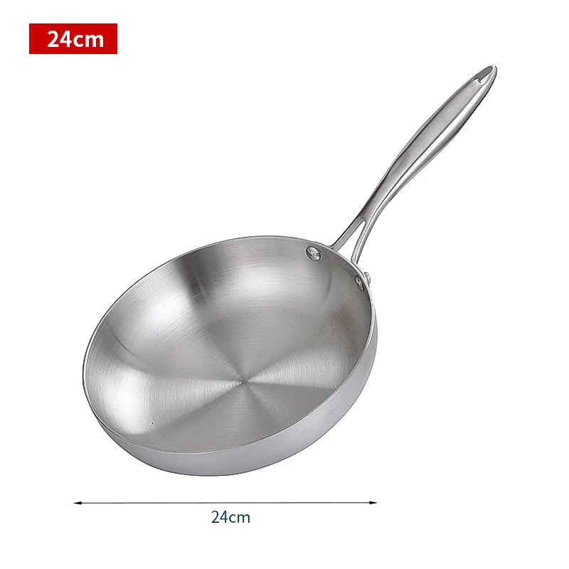 304 Stainless Steel Frying Pan, NonStick Pan Fried Steak Pot