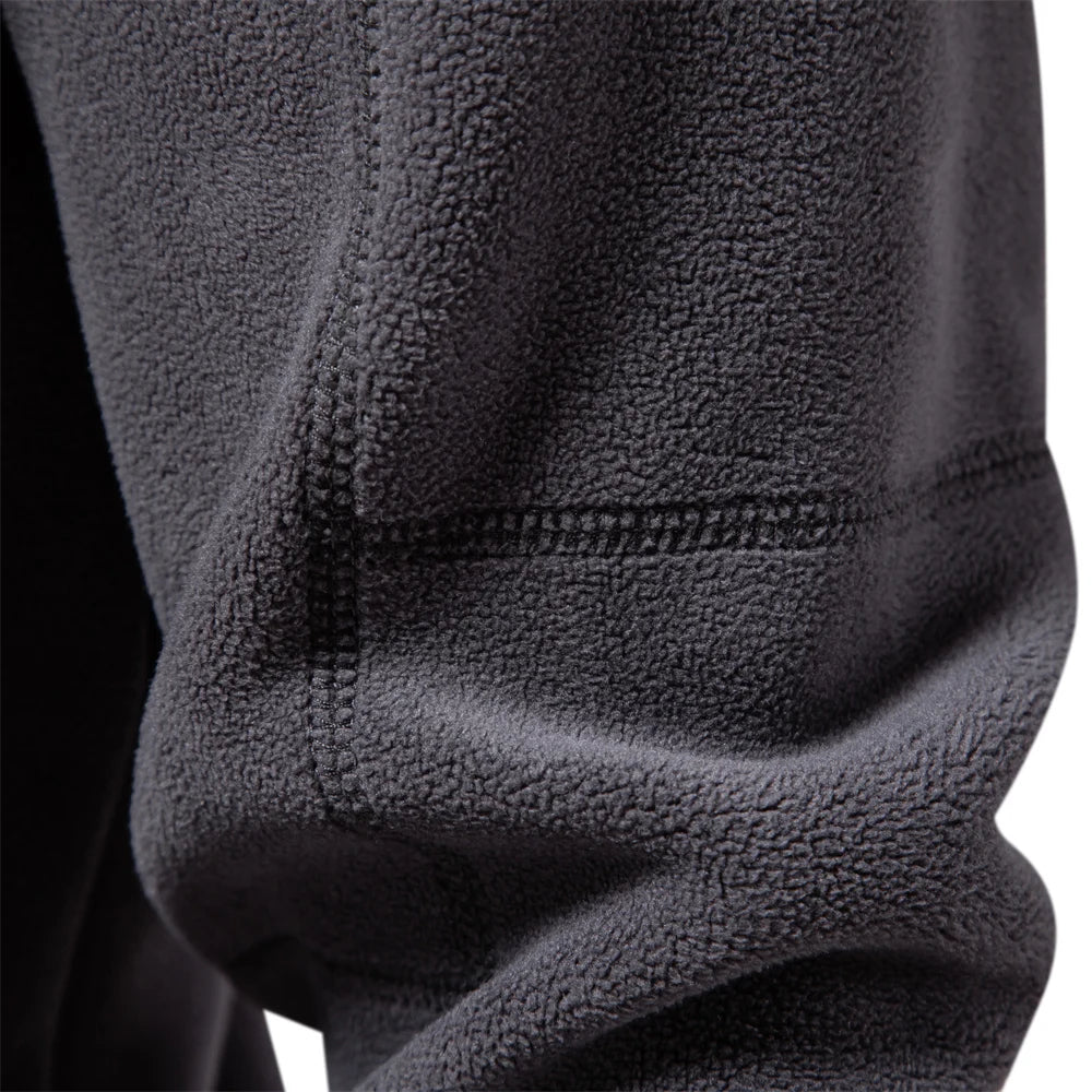 Quality Thicken Warm Fleece Jacket for Men Zipper Neck Pullover