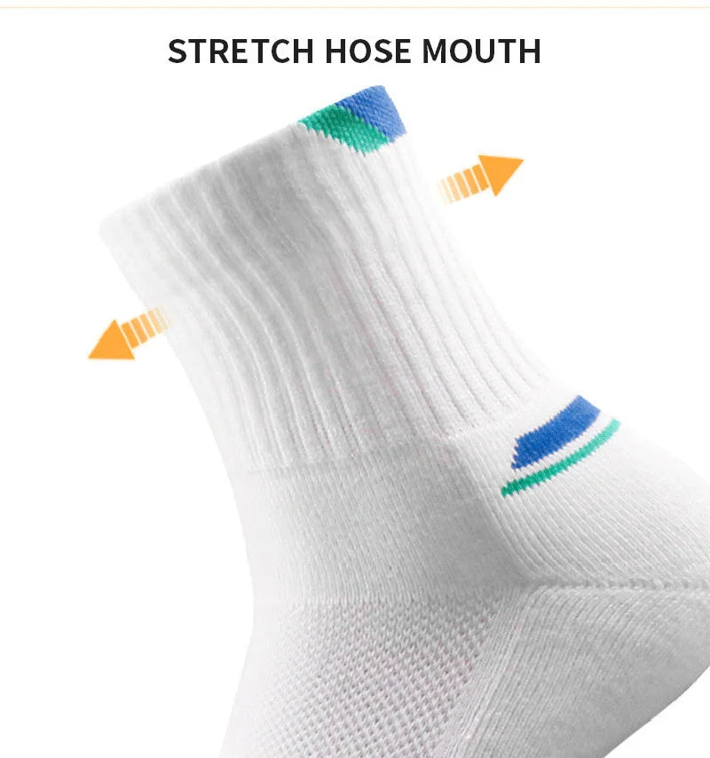 Sports Running Socks Men Woman Outdoors Casual Athletic Mid-calf Socks Basketball Badminton Yoga Breathable Socks 1/3 Pair