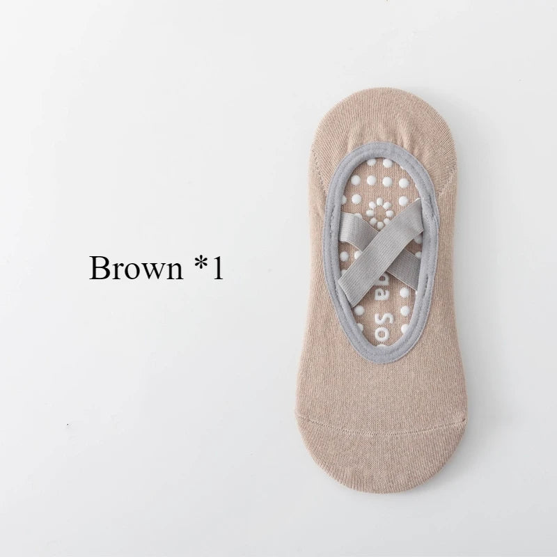 1/ 3Pair Professional Women Yoga Sock Silicone Anti-slip