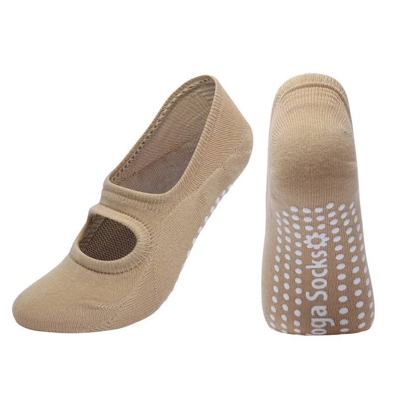 Silicone Anti-Slip Backless Yoga Socks Women