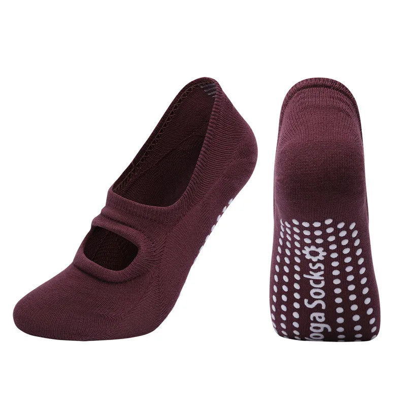Silicone Anti-Slip Backless Yoga Socks Women