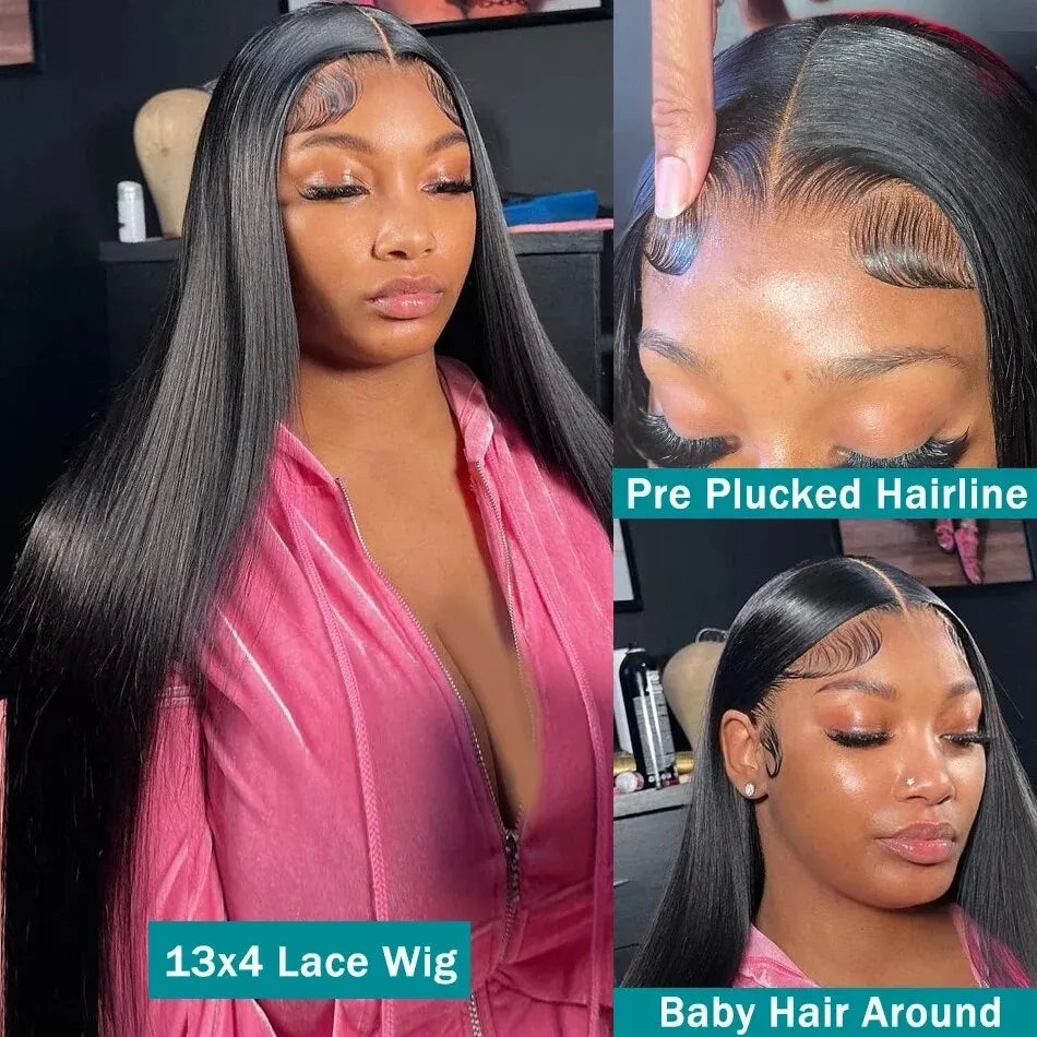 Bone Straight 13x6 Lace Front Wigs Human Hair Brazilian Transparent Wigs For Black Women 13x4 4x4 Hd Lace Frontal Human Hair Wig