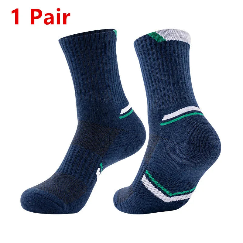 Sports Running Socks Men Woman Outdoors Casual Athletic Mid-calf Socks Basketball Badminton Yoga Breathable Socks 1/3 Pair