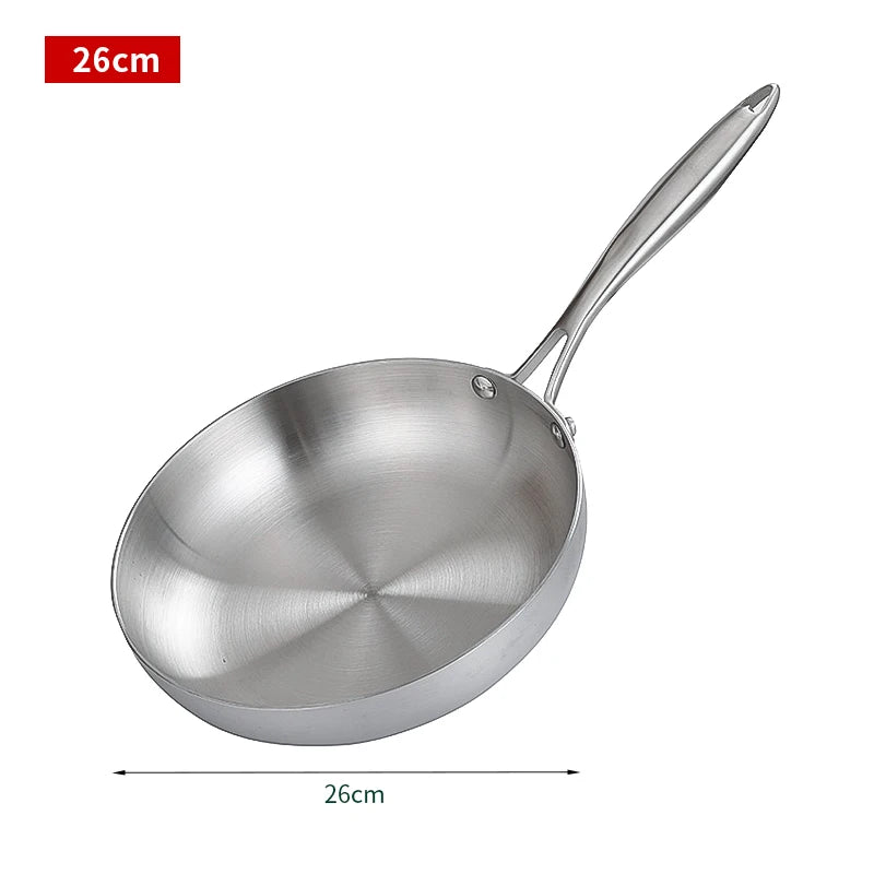 304 Stainless Steel Frying Pan, NonStick Pan Fried Steak Pot