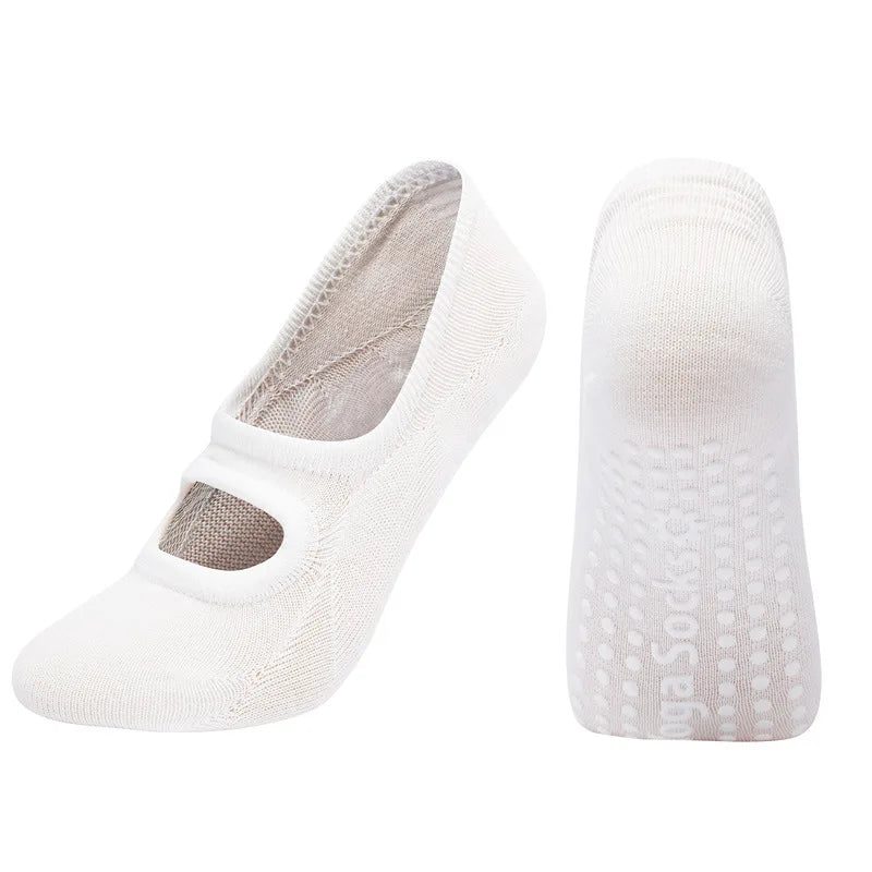 Silicone Anti-Slip Backless Yoga Socks Women