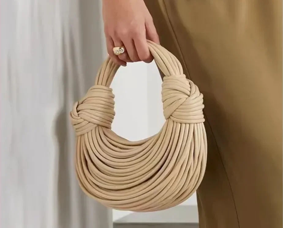New Gold Luxury Designer Brand Handwoven Noodle Bags Rope