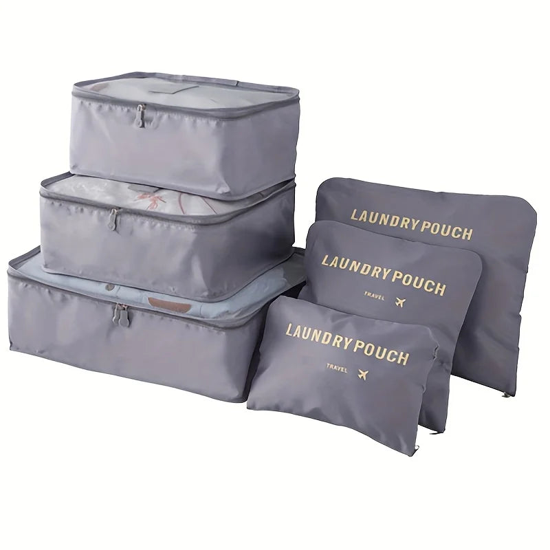 6 Pcs Travel Luggage Storage Bags, Versatile Lightweight Storage Pouch
