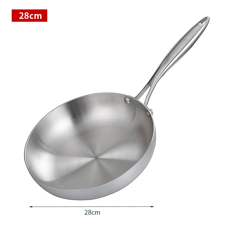 304 Stainless Steel Frying Pan, NonStick Pan Fried Steak Pot