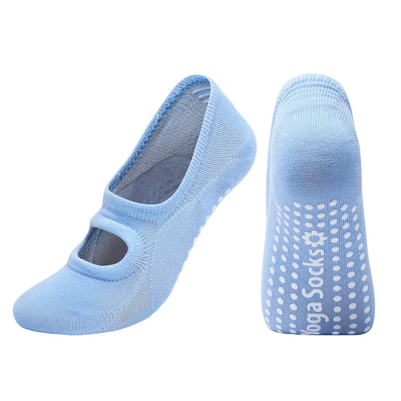 Silicone Anti-Slip Backless Yoga Socks Women