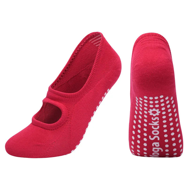 Silicone Anti-Slip Backless Yoga Socks Women