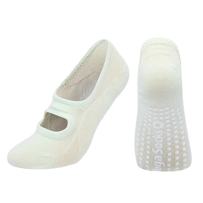 Silicone Anti-Slip Backless Yoga Socks Women