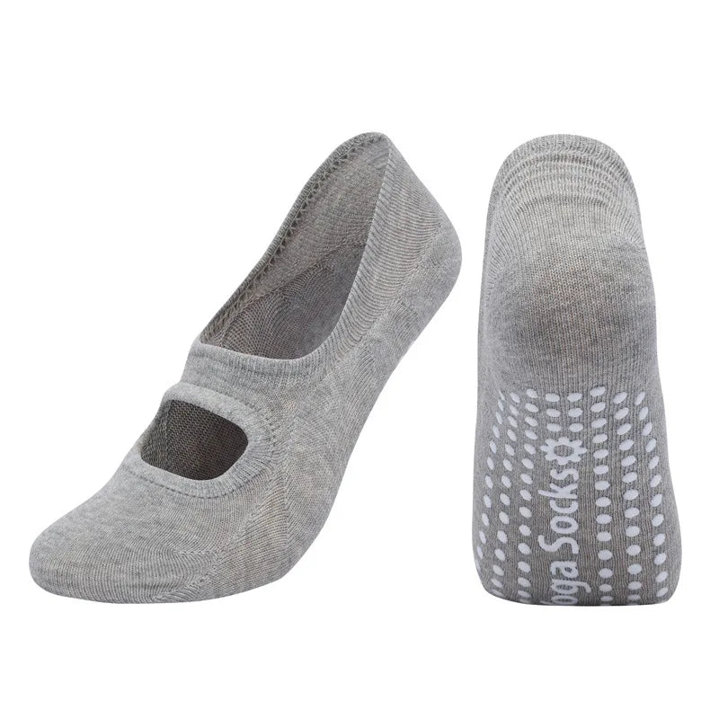 Silicone Anti-Slip Backless Yoga Socks Women